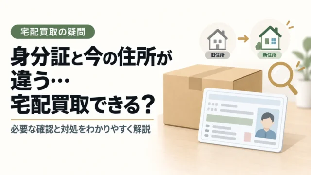 本人確認書類と現住所が違うと宅配買取できる？必要な確認と対処