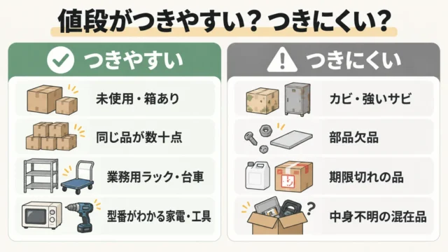 倉庫の長期保管品・什器は売れる?まず結論と判断の目安