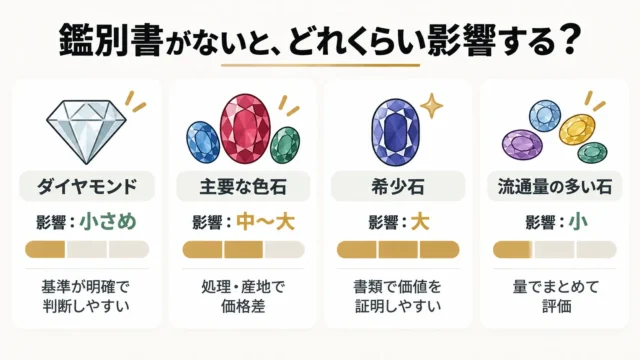 まとめて出てきたルースは、まず「3つの山」に分けてみる