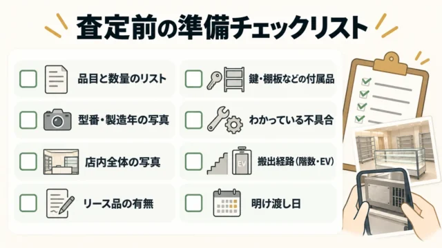 査定を依頼する前に準備しておきたいチェックリスト