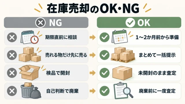法人在庫の大量売却でよくある失敗