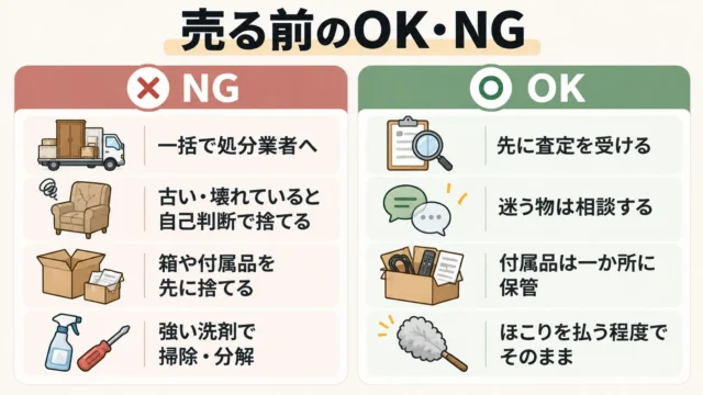 家財整理で後悔しやすい失敗｜売る前にやってはいけないこと