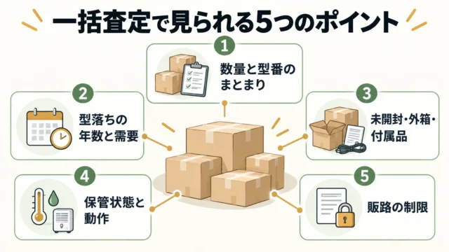 型落ち品・余剰在庫の一括査定で見られるポイント