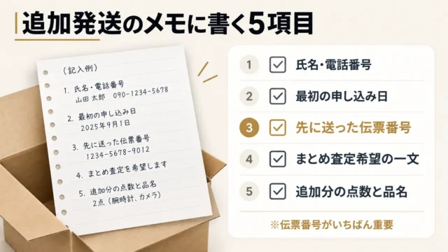 同梱メモに書いておきたい5項目