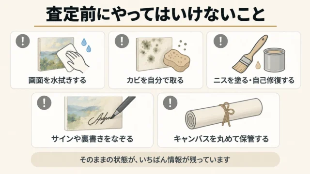 査定に出す前にやってはいけない5つのこと