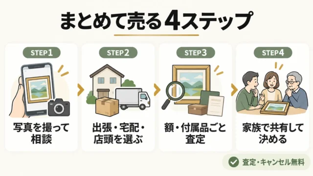 大量の絵画をまとめて売るときの流れ