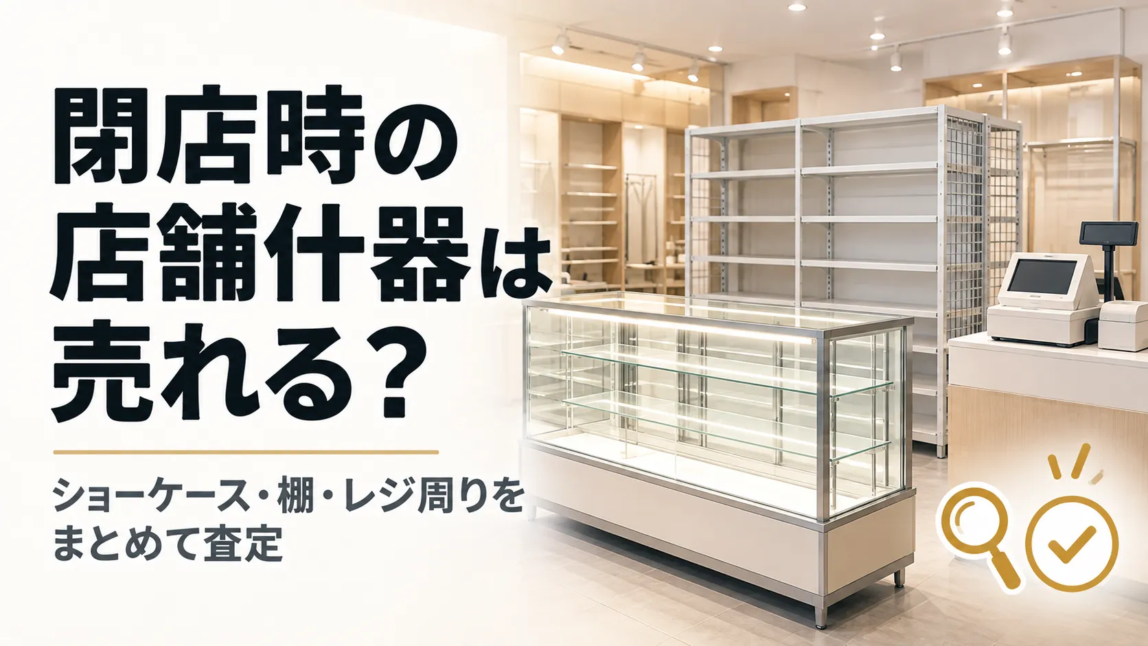 閉店時の店舗什器は売れる？ショーケース・棚・レジ周りの一括買取
