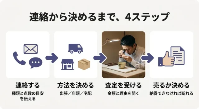 広島で箱なし・作者不明の茶道具を相談する場合の流れ
