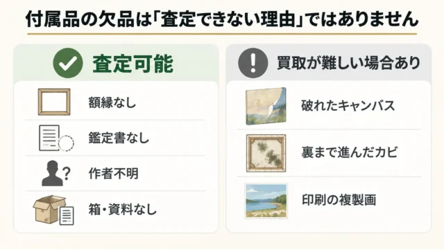 「付属品欠品」はどこまで査定条件に影響するのか