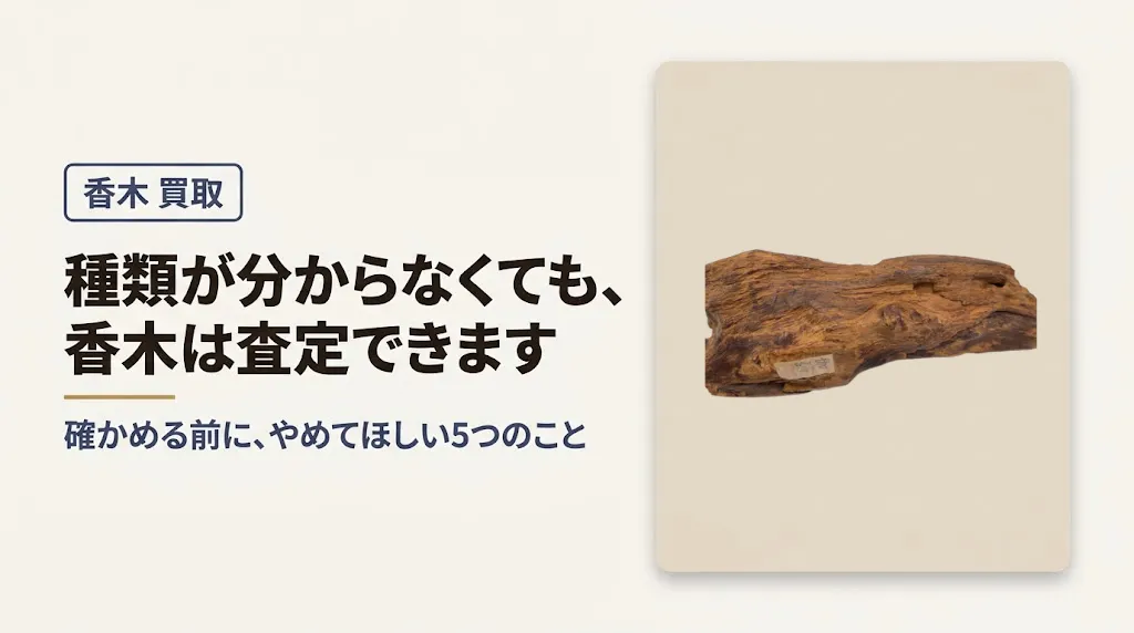 香木買取は種類不明でも可能｜確かめる前にやめたい5つ