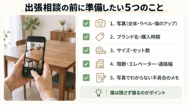 出張相談の前に準備しておくとスムーズな情報