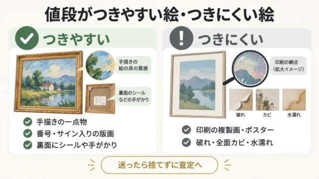 作者不明・額入りの絵画は売れる？