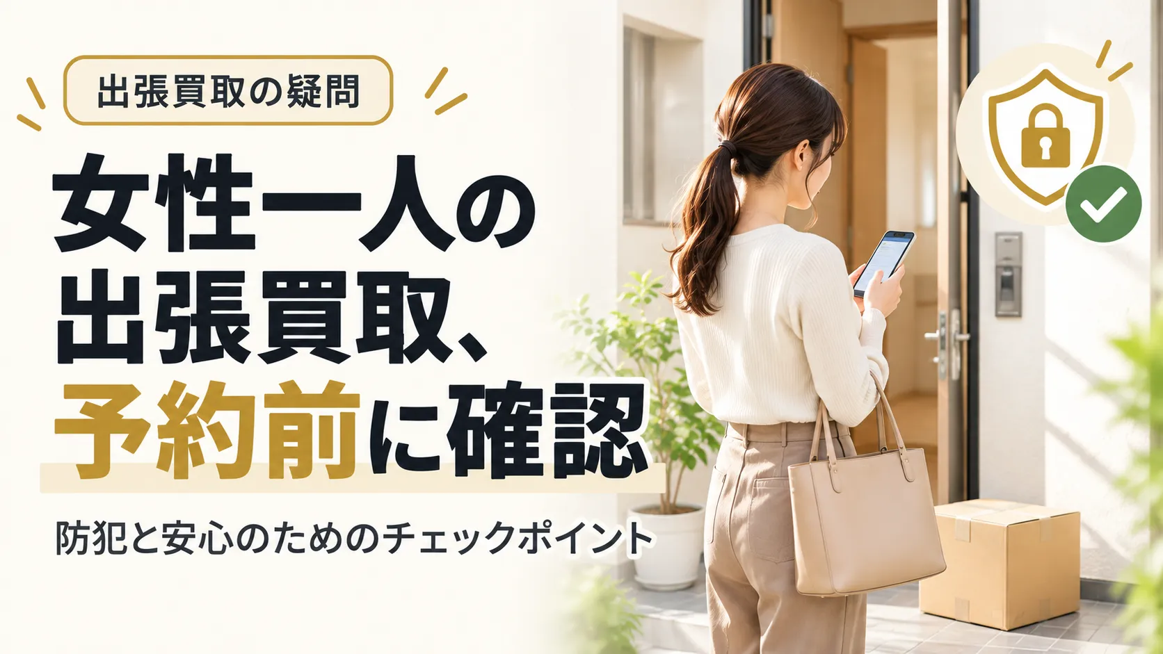 女性一人で出張買取を頼むのが不安な方へ｜予約前の防犯確認ポイント