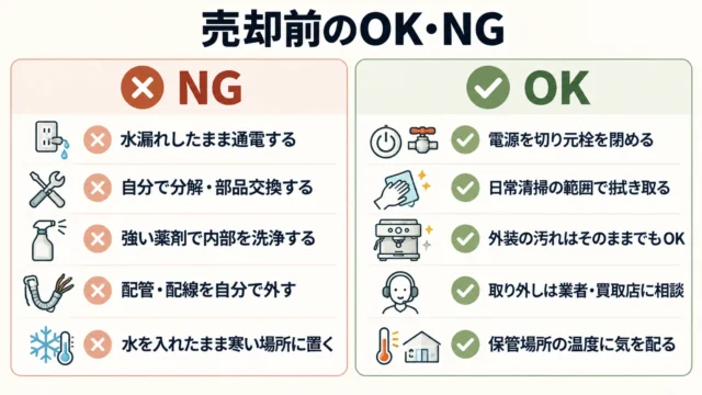 水を入れたまま寒い場所に放置する