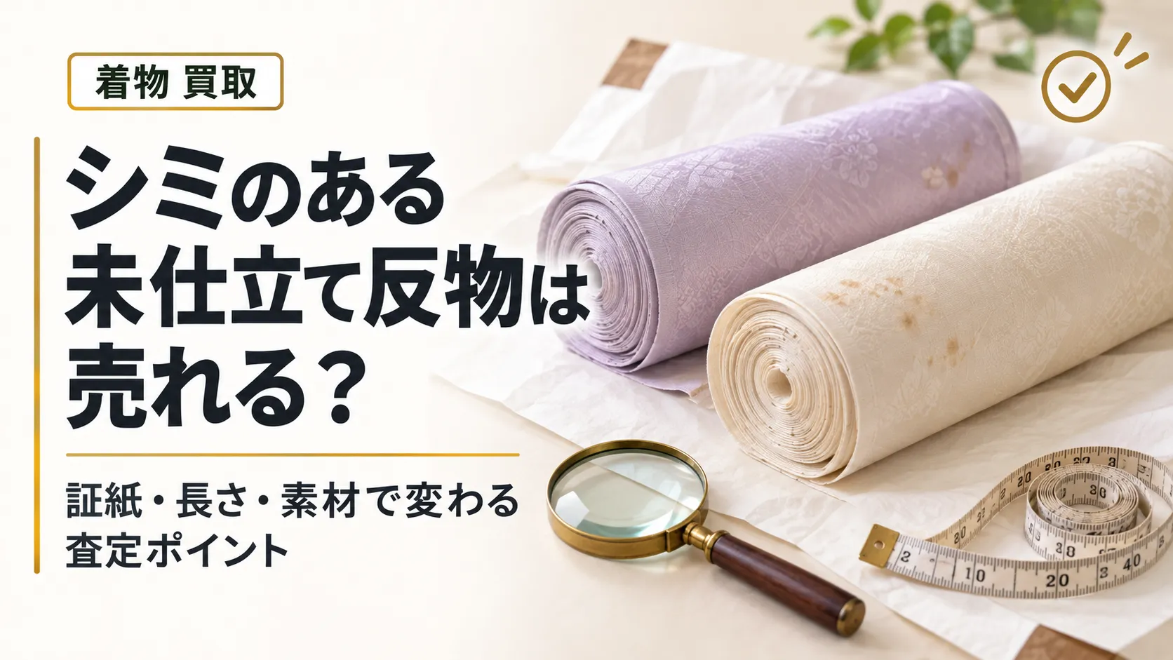 シミのある未仕立て反物は売れる？証紙・長さ・素材で変わる査定ポイント