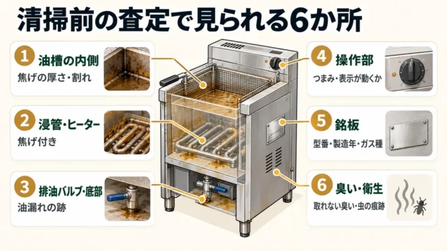 清掃前の査定で見られるポイント