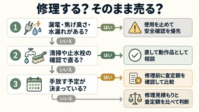 修理してから売る？そのまま売る？判断の目安
