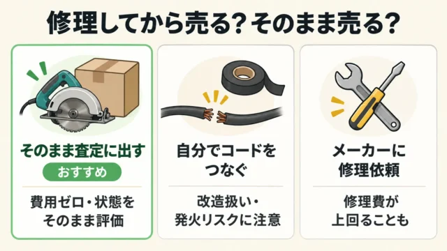 修理してから売る?そのまま売る?判断の目安