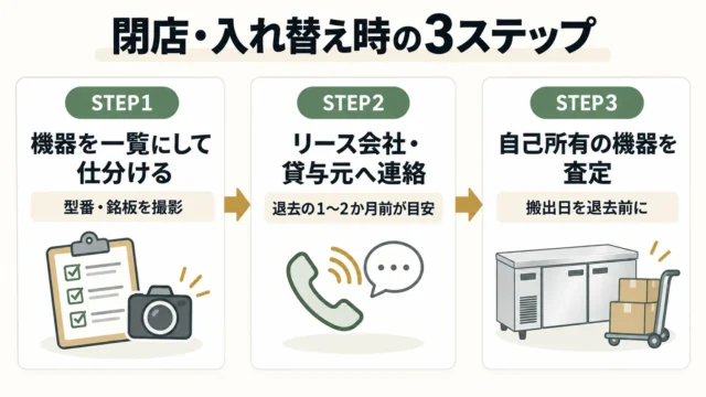 閉店・入れ替え時にスムーズに進める段取り
