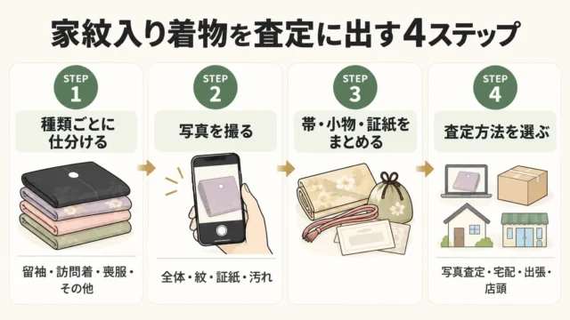 家紋入りの着物をスムーズに査定に出す手順