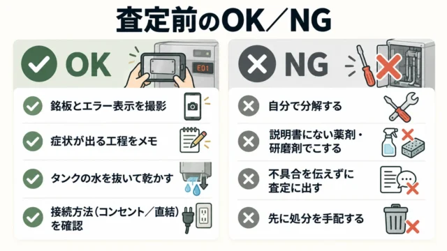 査定前に確認すること・やってはいけないこと