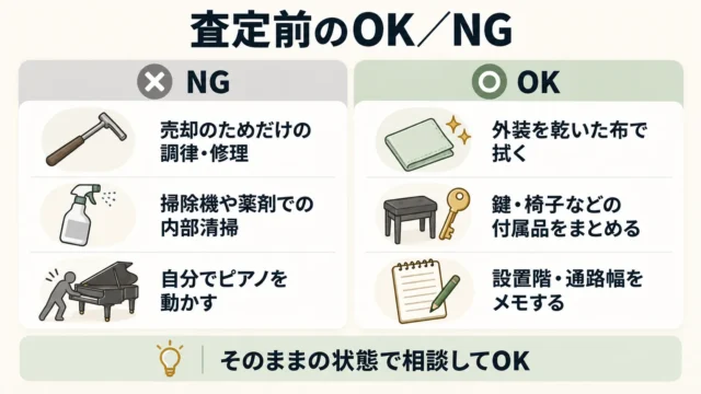 査定前にやってはいけないこと・やっておくとよいこと