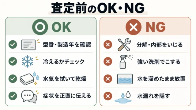 査定前に確認すること・やってはいけないこと