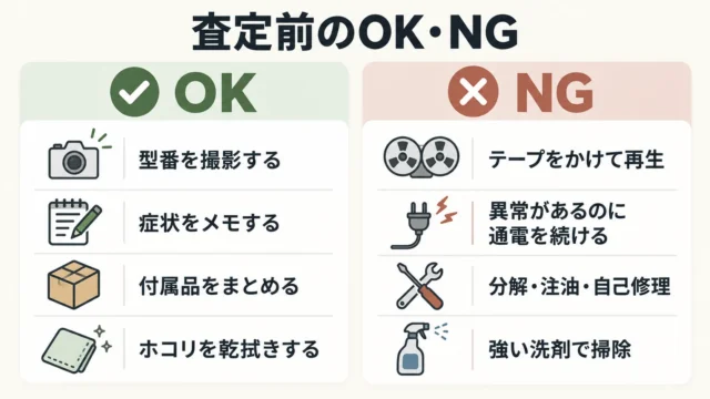 査定前に確認すること・やってはいけないこと