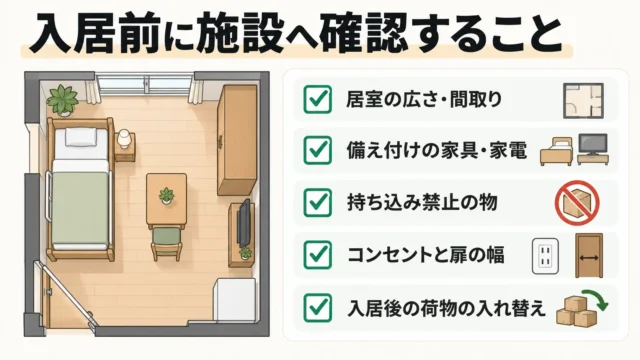 家財整理の前に必ずやること｜施設の「持ち込みルール」を確認する