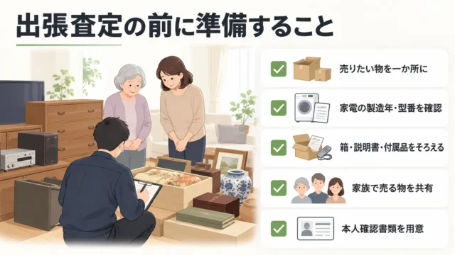 査定当日までに準備しておくと良いこと