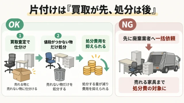 「買取」と「処分」の合計で考える