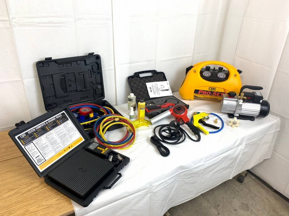CPS PRO-SET 冷媒回収器 ヒートガン マニホールドゲージセット