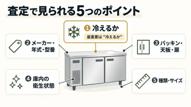 水漏れするコールドテーブルの査定で見られるポイント