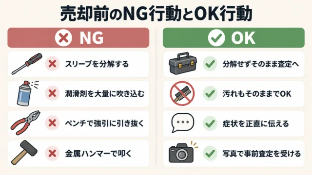 売却前にやってはいけないこと