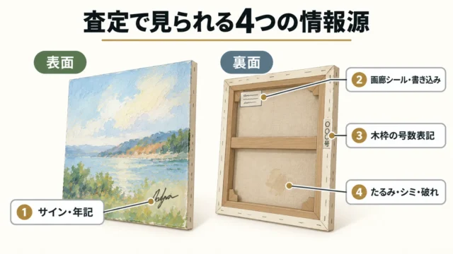 査定士がキャンバスのどこを見ているか｜4つの情報源