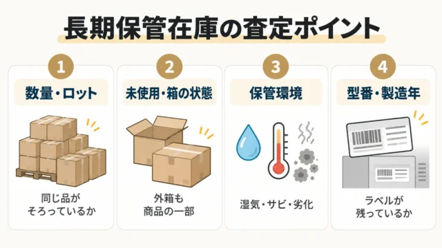 長期保管の在庫は査定でどこを見られる?4つのポイント