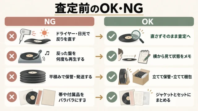 売る前にやってはいけないことと査定前の準備