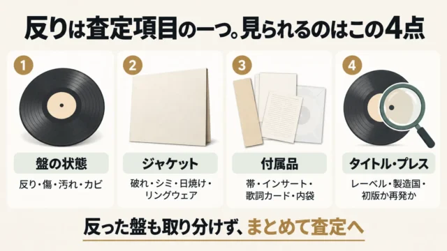 反りのあるレコードの査定で確認されるポイント