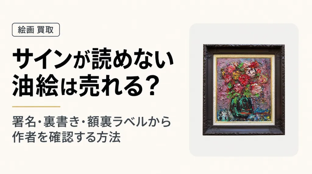 サインが読めない油絵は売れる?署名・裏書きから作者を確認する方法