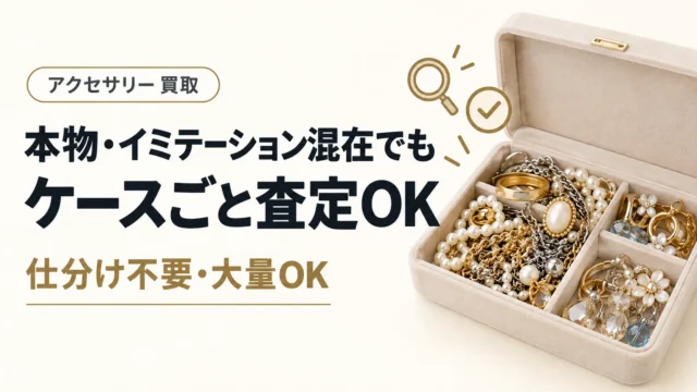 ジュエリーケースごと大量に売る方法｜本物・イミテーション混在でも査定できる？