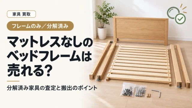 マットレスなしのベッドフレームは売れる？分解済み家具の査定と搬出の注意点