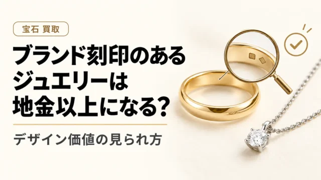 ブランド刻印のあるジュエリーは地金以上になる？デザイン価値の見られ方