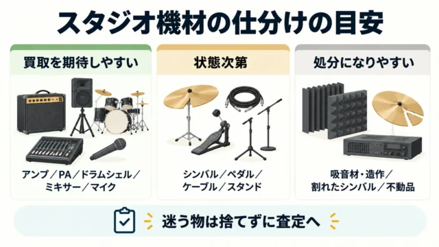 スタジオ閉店時の機材は買取できる？その結論