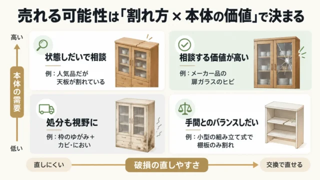 売れる可能性があるケース・売れにくいケース