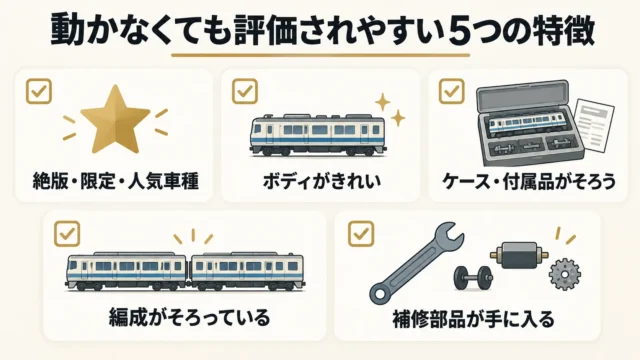 動かなくても評価されやすいNゲージの特徴