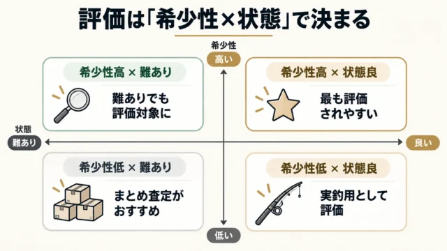 評価を分けるのは「希少性×状態」の組み合わせ