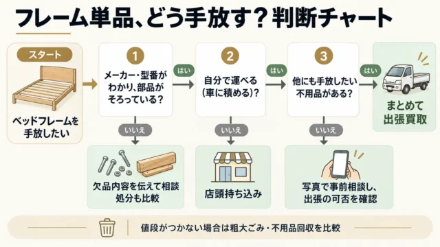 売却方法を比較|出張買取・店頭持ち込み・個人売買・処分