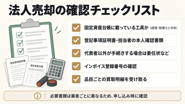法人として売るときに確認しておきたい手続きと書類