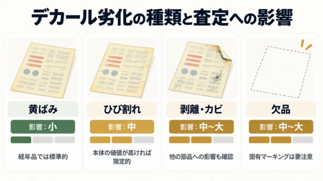 デカール劣化の種類と査定への影響度