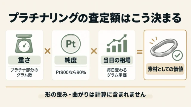 変形したプラチナリングでも売れる可能性は十分ある